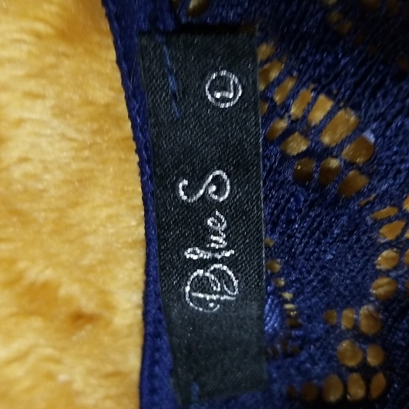 Vintage. BLUE S prom dress.  Large - Picture 7 of 8